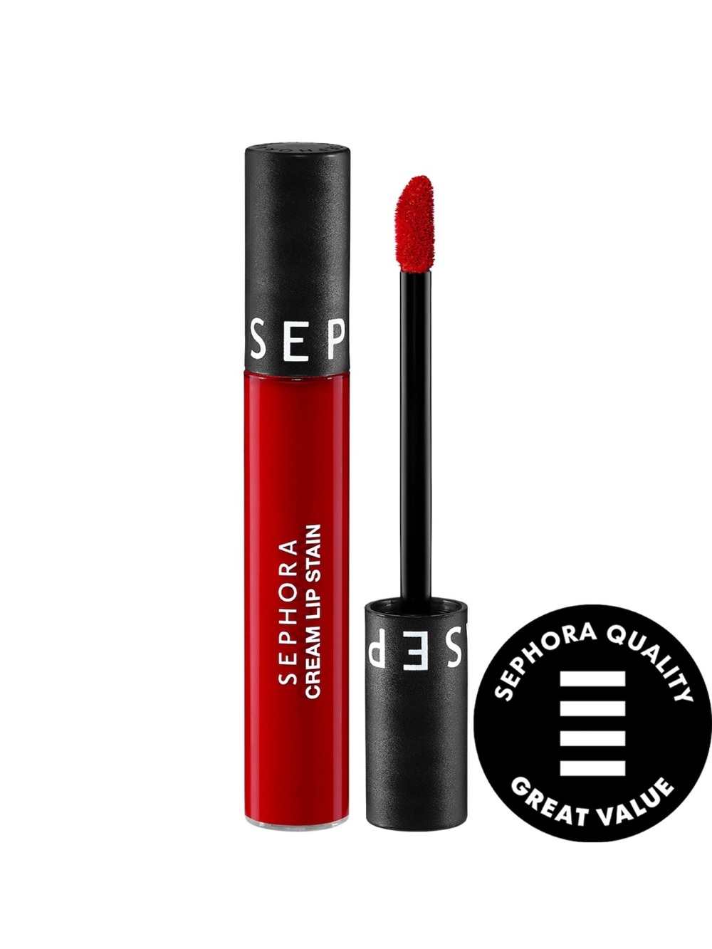 Sephora Cream Lip Stain Liquid Lipstick — Vibrant Red